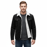 Mason Veste Trucker Homme – Velours Côtelé, Doublure Sherpa & Col Teddy