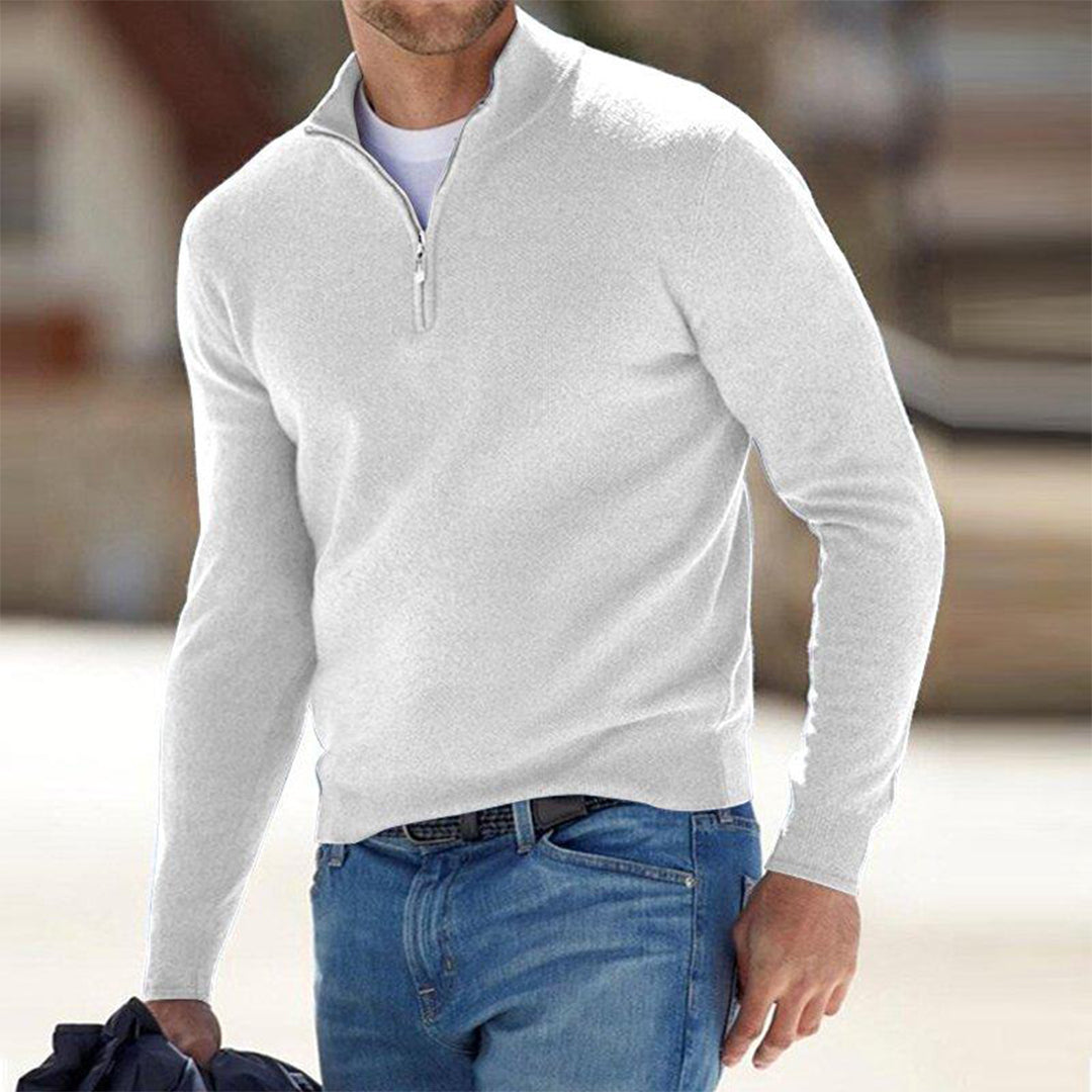 Maxim Pull Homme Demi-Zip en Laine Mélangée – Pull Élégant et Polyvalent