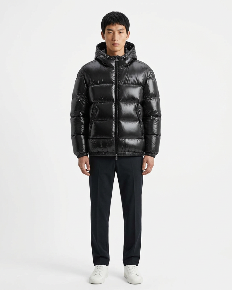 Juan Doudoune Homme à Capuche – Isolation Duvet, Coupe Ajustée, Veste Hiver Élégante