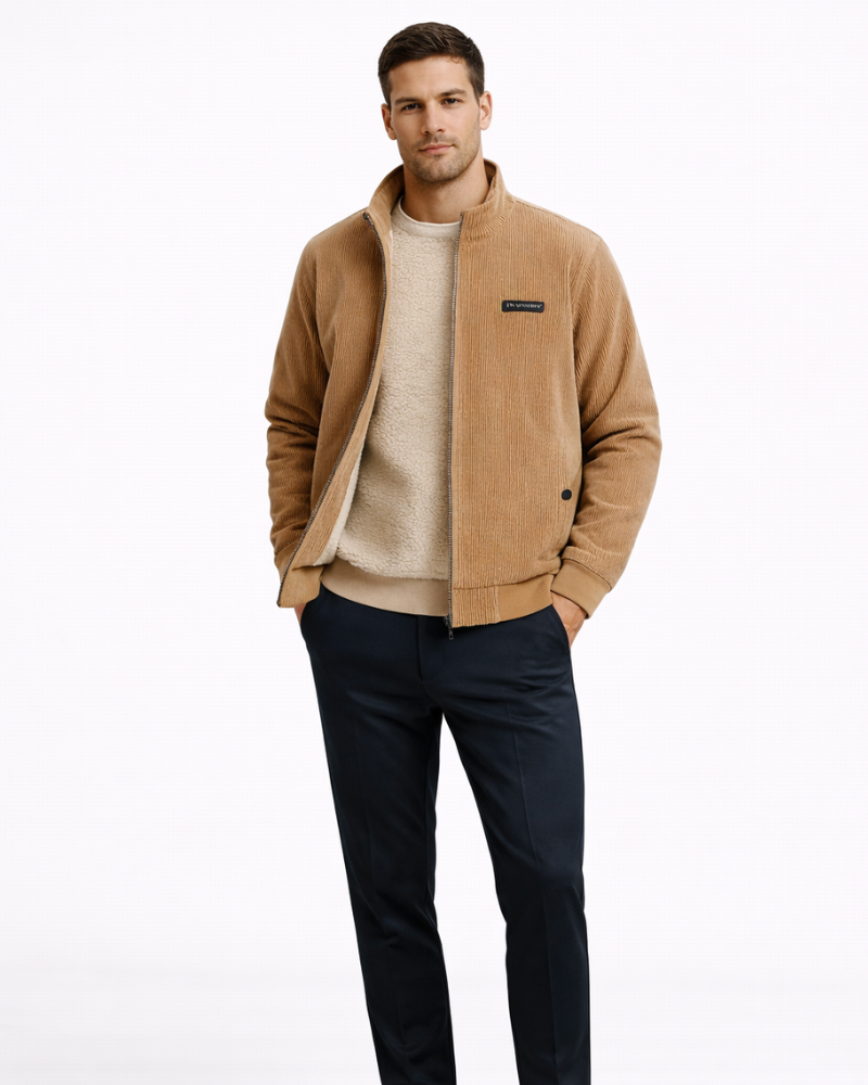 Lloyd Veste Homme Velours Côtelé – Coupe Décontractée, Col Chemise, Veste Boutonnée