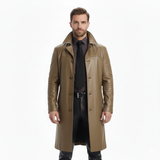 Marlo Trench Long Homme – Manteau Élégant à Boutonnage Classique Coupe Moderne