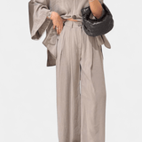 Yvette - Ensemble haut cache-cœur ample & pantalon large