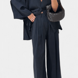 Yvette - Ensemble haut cache-cœur ample & pantalon large