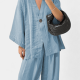 Yvette - Ensemble haut cache-cœur ample & pantalon large