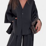 Yvette - Ensemble haut cache-cœur ample & pantalon large