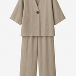 Yvette - Ensemble haut cache-cœur ample & pantalon large
