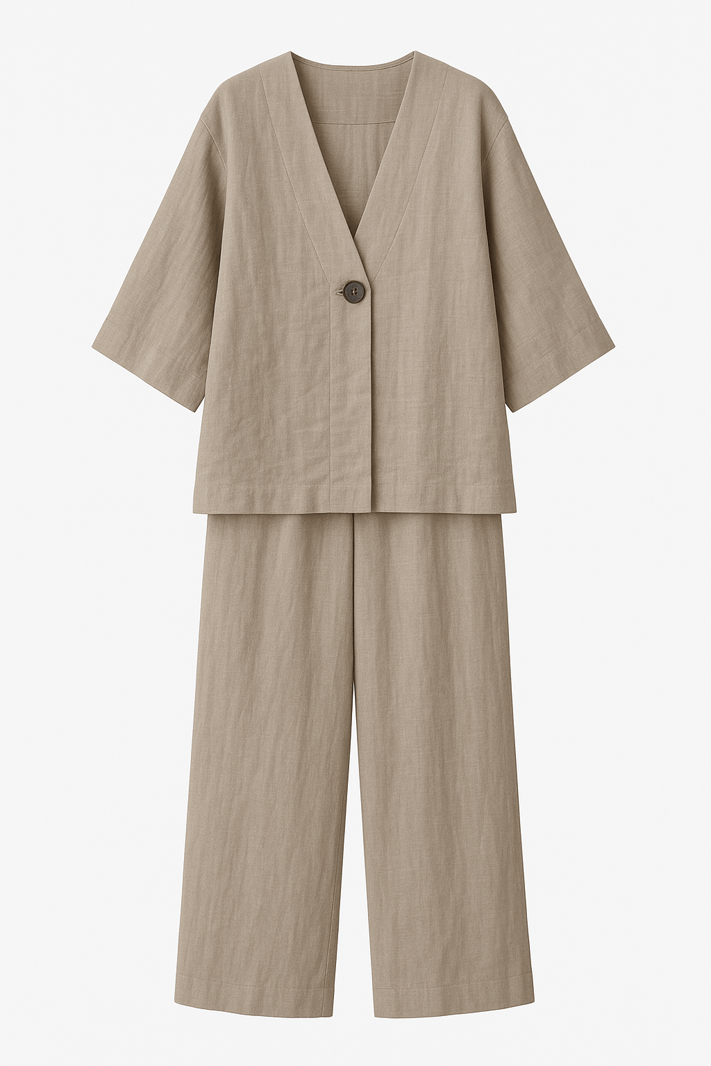 Yvette - Ensemble haut cache-cœur ample & pantalon large