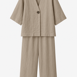 Yvette - Ensemble haut cache-cœur ample & pantalon large