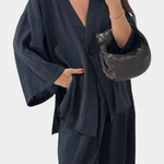 Yvette - Ensemble haut cache-cœur ample & pantalon large
