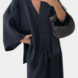 Yvette - Ensemble haut cache-cœur ample & pantalon large