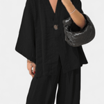 Yvette - Ensemble haut cache-cœur ample & pantalon large