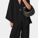 Yvette - Ensemble haut cache-cœur ample & pantalon large