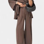 Yvette - Ensemble haut cache-cœur ample & pantalon large