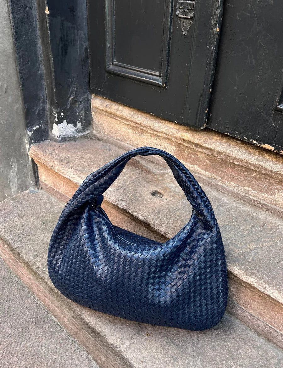 Noa Sac à Main Tressé Femme – Design Élégant en Cuir Végan avec Grand Espace et Fermeture Éclair