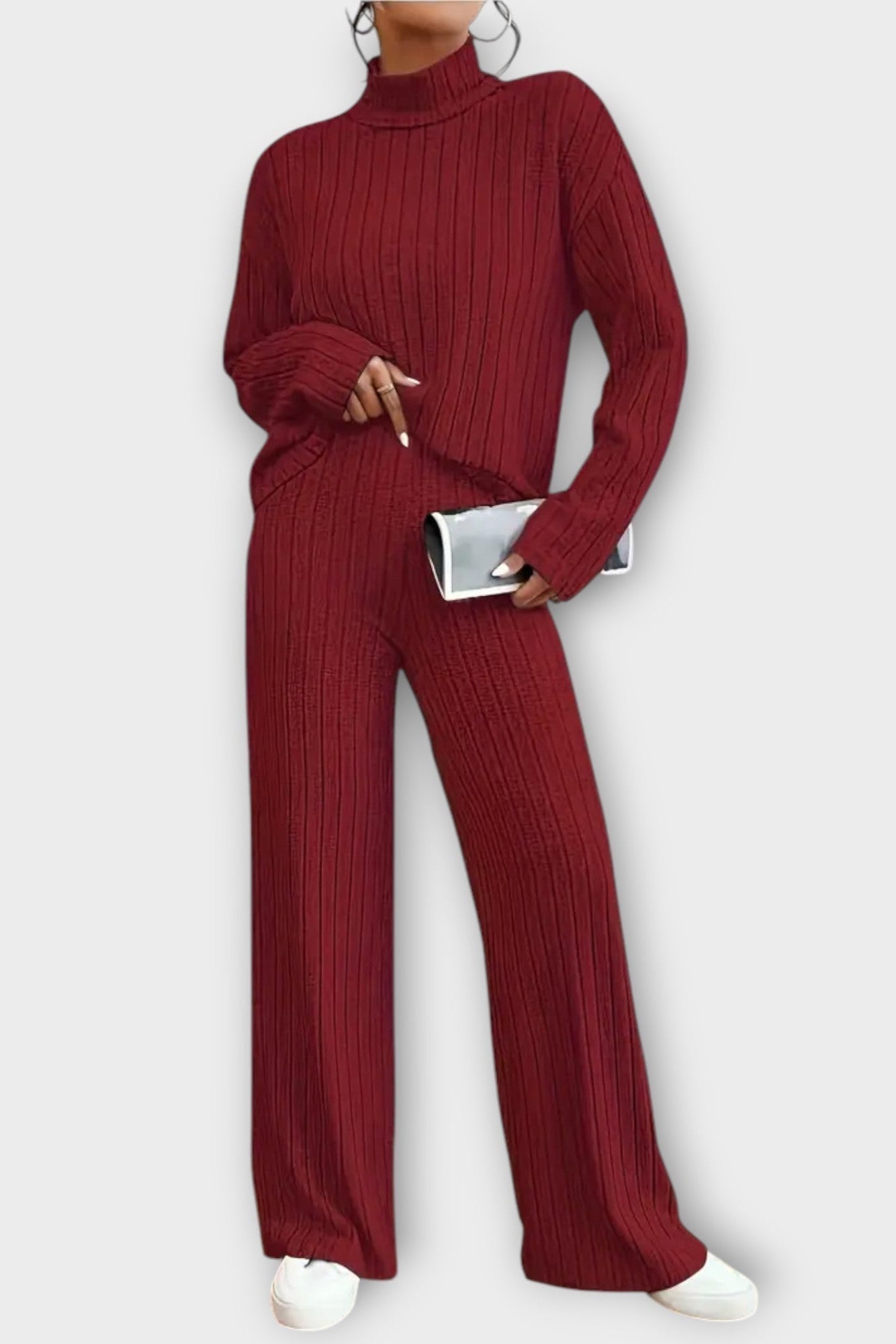 Prune - Ensemble pull côtelé & pantalon large