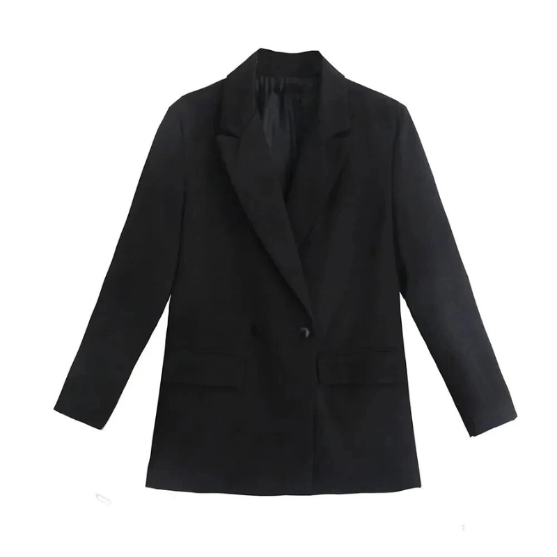 Genai Manteau Blazer Oversize Femme – Coupe Longue Élégante à Double Boutonnage