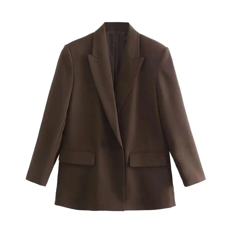 Genai Manteau Blazer Oversize Femme – Coupe Longue Élégante à Double Boutonnage