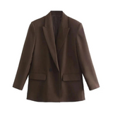 Genai Manteau Blazer Oversize Femme – Coupe Longue Élégante à Double Boutonnage