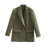 Genai Manteau Blazer Oversize Femme – Coupe Longue Élégante à Double Boutonnage