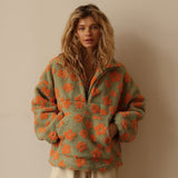 Meley Pull en Maille Fleurie Femme – Pull Urbain Chic en Tissu Doux avec Coupe Décontractée