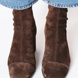 Aline - Bottines en daim à talon
