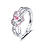 Elara, bague ajustable à motif cœur - vue d'ensemble