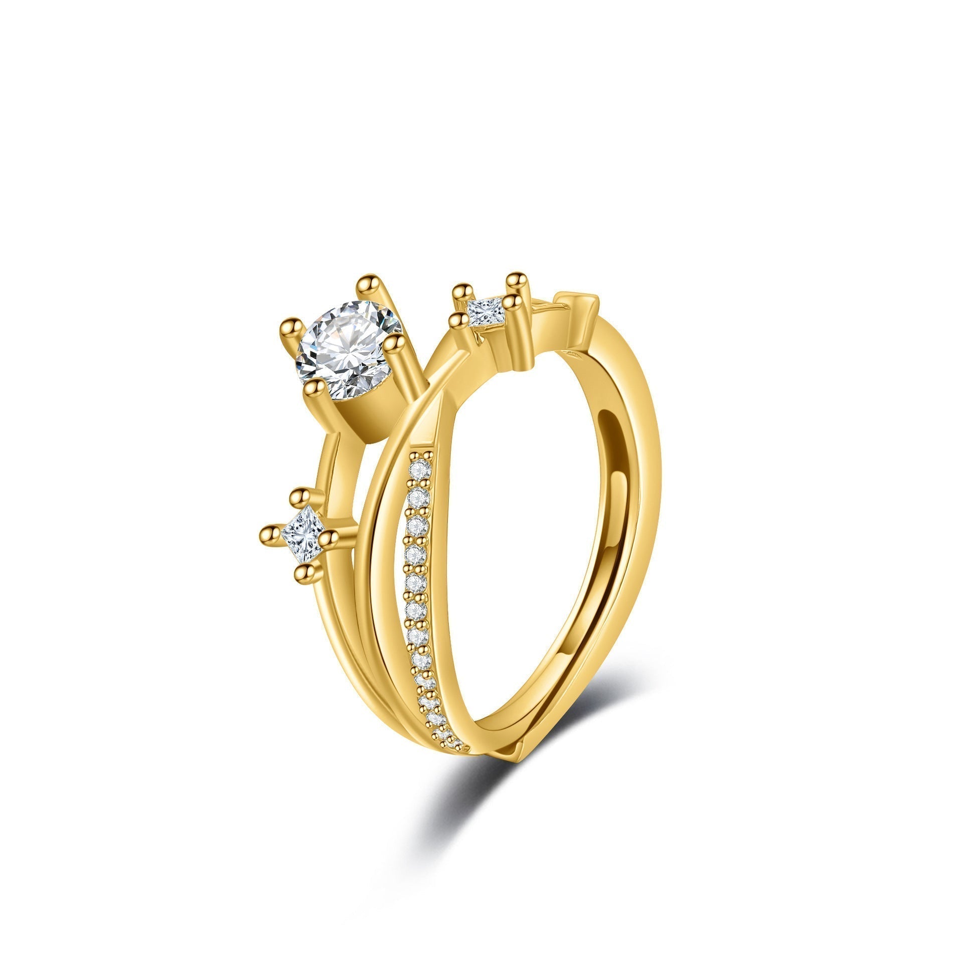 Grace, bague fine à pierre solitaire - vue rapprochée