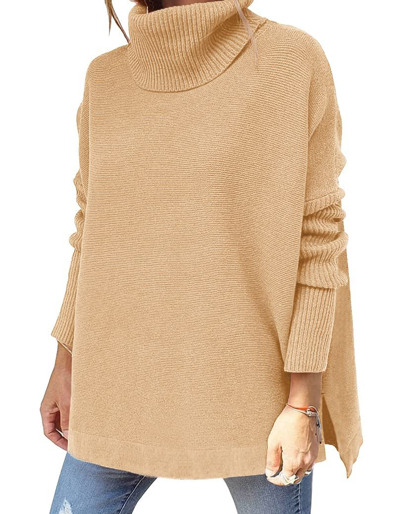 Gracie Pull Col Roulé Femme – Maille Ultra-Douce Oversize avec Col Haut & Style Élégant