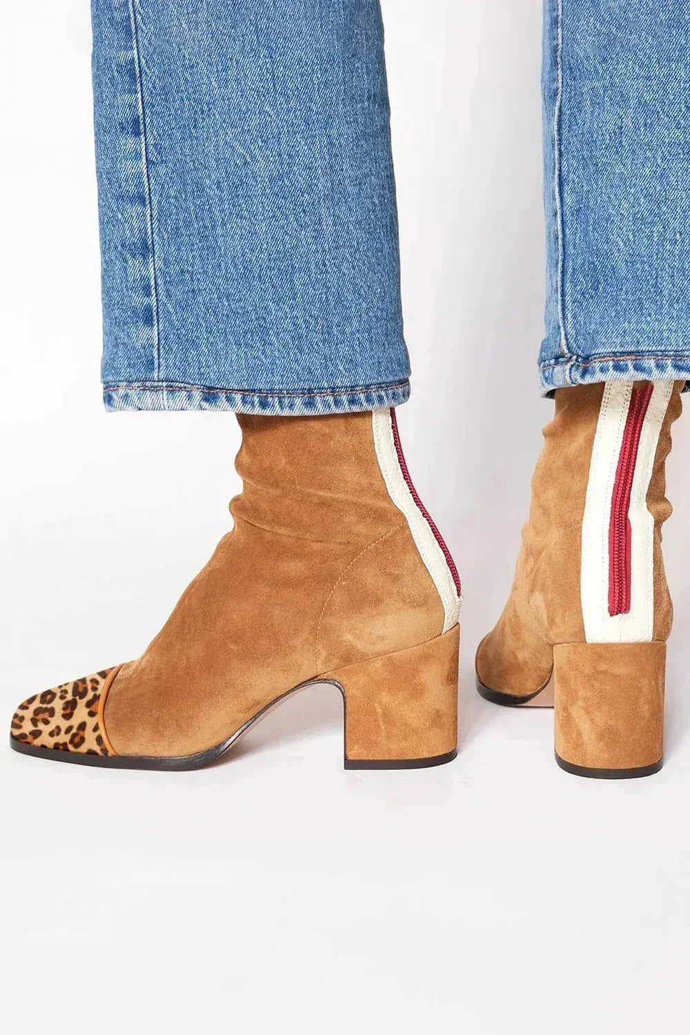 Aline - Bottines en daim à talon