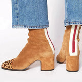 Aline - Bottines en daim à talon