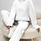 Lillie Ensemble Femme – Tenue d’Intérieur en Polaire Douce avec Hoodie & Jogging Confortables