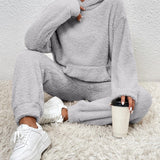 Lillie Ensemble Femme – Tenue d’Intérieur en Polaire Douce avec Hoodie & Jogging Confortables