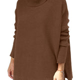 Gracie Pull Col Roulé Femme – Maille Ultra-Douce Oversize avec Col Haut & Style Élégant