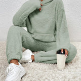 Lillie Ensemble Femme – Tenue d’Intérieur en Polaire Douce avec Hoodie & Jogging Confortables