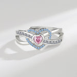 Elara, bague ajustable à motif cœur - détail du bijou