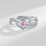 Elara, bague ajustable à motif cœur - détail du bijou