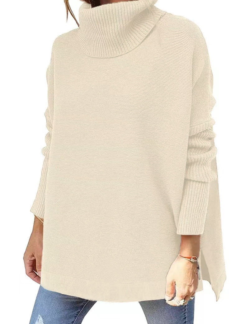 Gracie Pull Col Roulé Femme – Maille Ultra-Douce Oversize avec Col Haut & Style Élégant