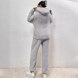 Lillie Ensemble Femme – Tenue d’Intérieur en Polaire Douce avec Hoodie & Jogging Confortables