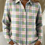 Alice™ | Blouse en maille à carreaux aux tons doux