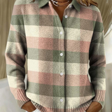 Isabel™ | Blouse en maille à carreaux aux tons doux