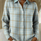 Clara™ | Blouse en maille à carreaux aux tons doux