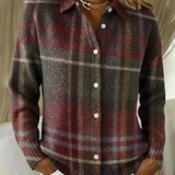 Emily™ | Blouse en maille à carreaux aux tons doux