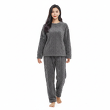 Lunie Ensemble Loungewear Femme – Pyjama Polaire Deux Pièces Chaud & Confortable