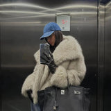 Julien Manteau Faux-Fur Femme – Veste Hiver Douce & Chaude avec Coupe Décontractée Élégante