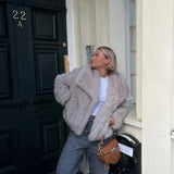 Julien Manteau Faux-Fur Femme – Veste Hiver Douce & Chaude avec Coupe Décontractée Élégante