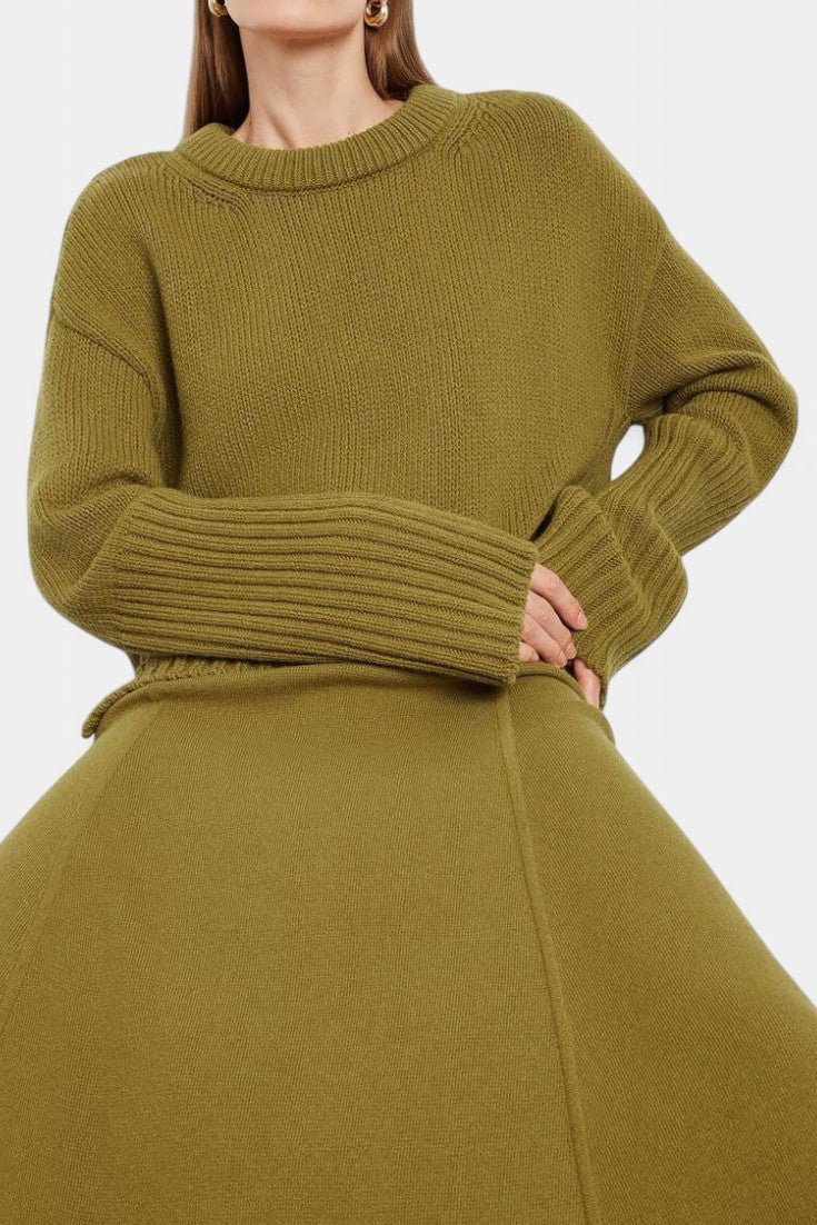 Élodie - Ensemble pull en maille & jupe longue