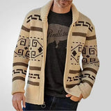 Noah Gilet Homme Zippé en Laine Mélangée – Cardigan Tricoté Chaud Coupe Regular Moderne