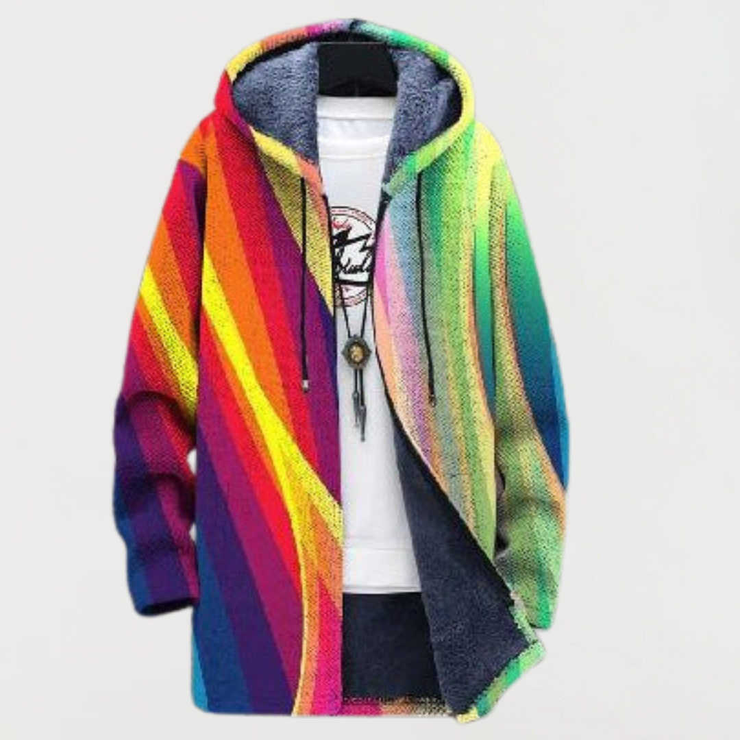 Emilia - Veste avec des rayures arc-en-ciel - vue détaillée