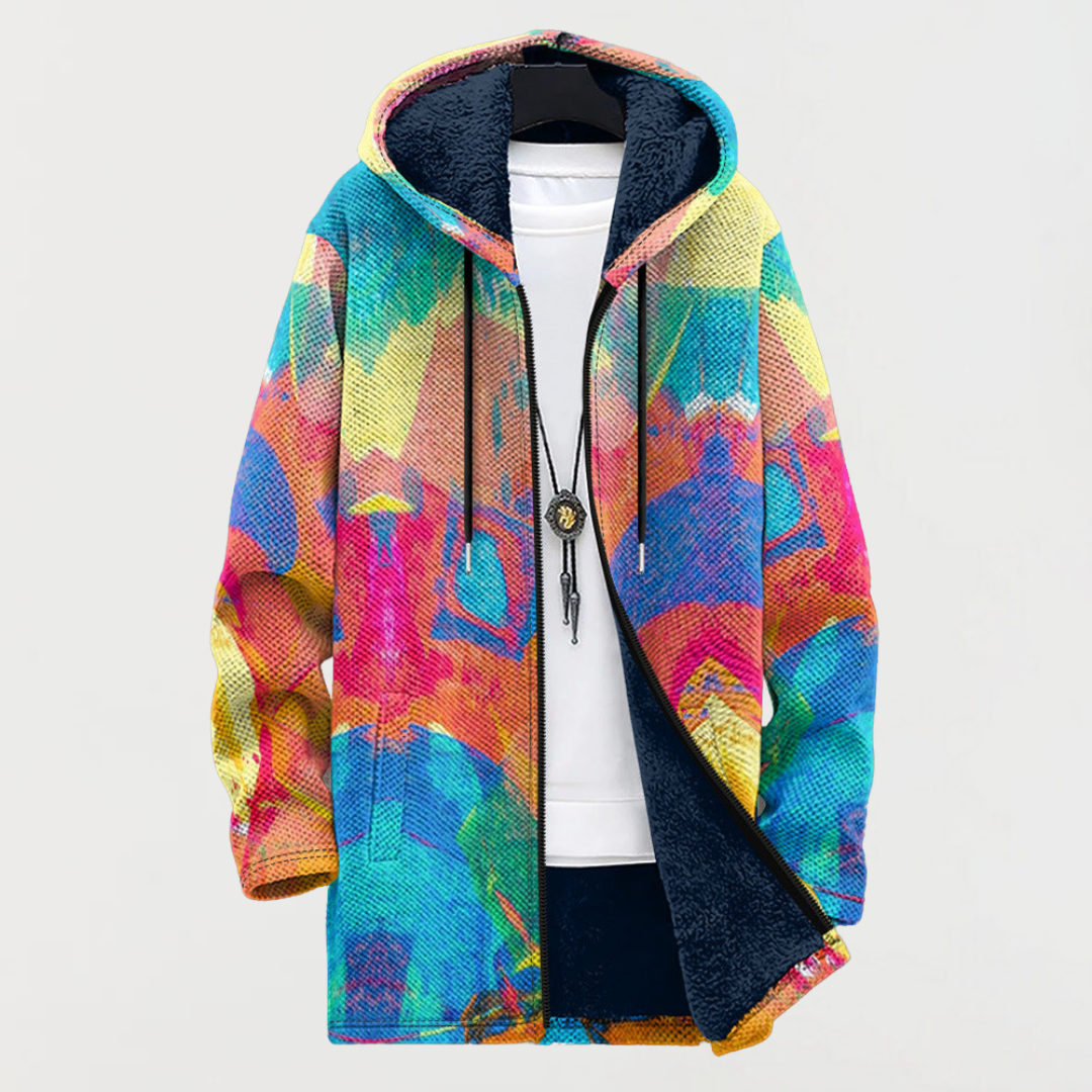 Greta - Veste avec motif artistique coloré - vue détaillée