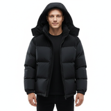 Johan Veste d’Hiver Homme à Capuche – Matelassée Coupe Regular Coupe-Vent Automne & Hiver